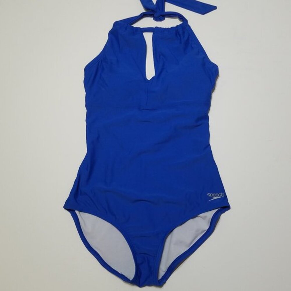 NWT Speedo One Piece Swimsuit Blue Size 8